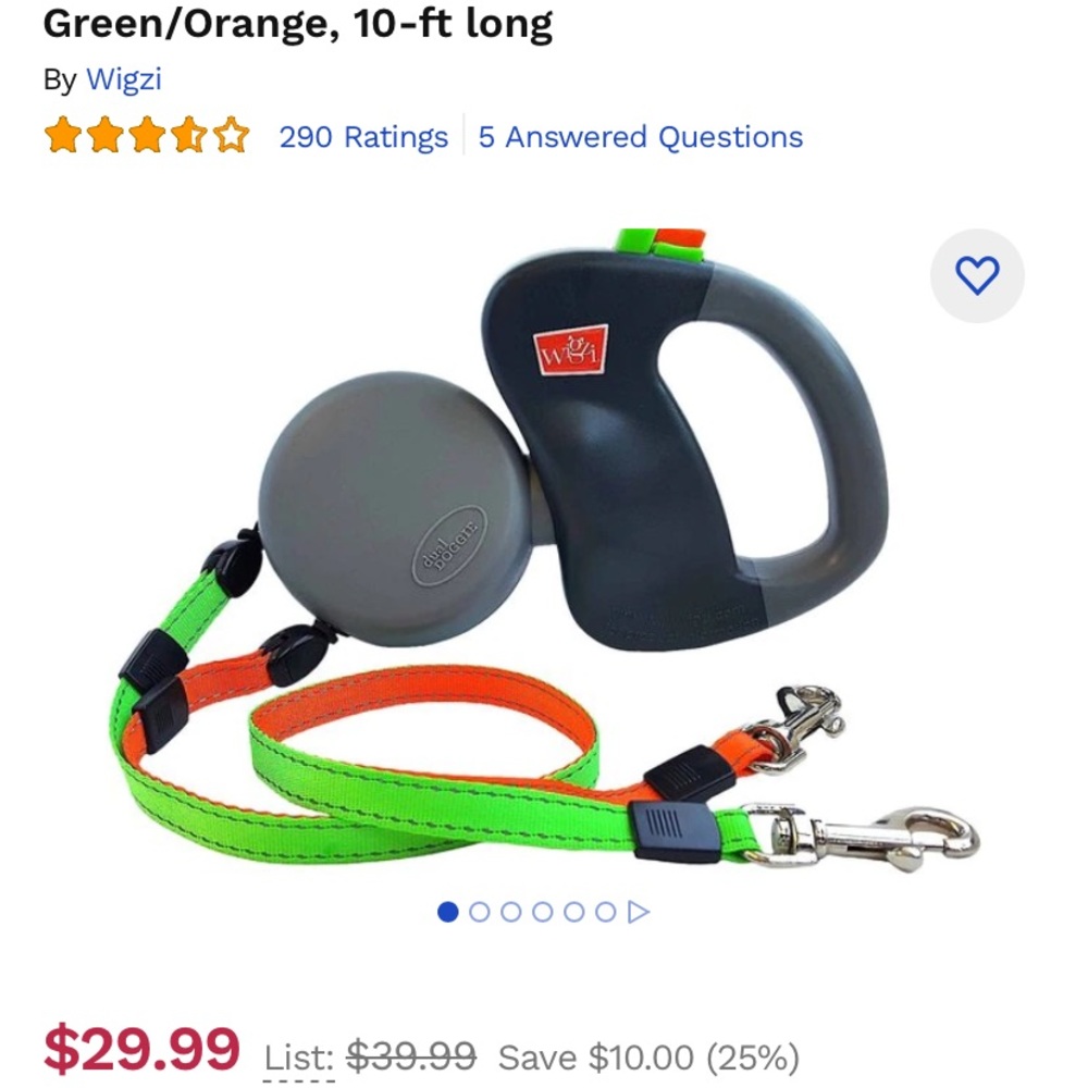 Wigzi double dog leash
